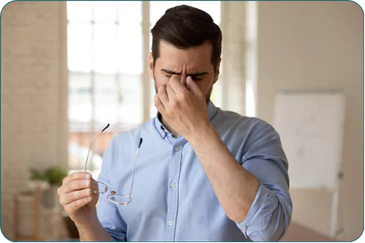 Psychological symptoms of irritable bowel syndrome - a person saddened by colon symptoms and pain